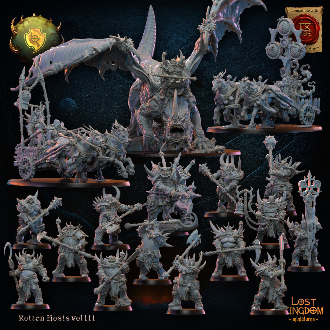 3D Printed Freida Oozing Eye on Rotting Dragon by Lost Kingdom Miniatures