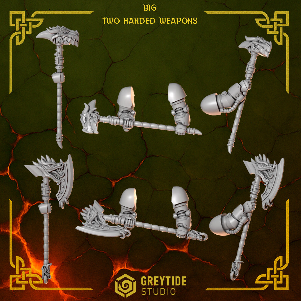 3d Printed Anvil Wardens Big Two Handed Weapons by Greytide Studio