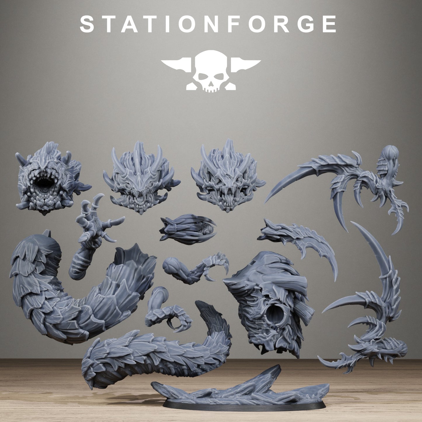 3D Printed Xenarid Vermyx by StationForge Miniatures