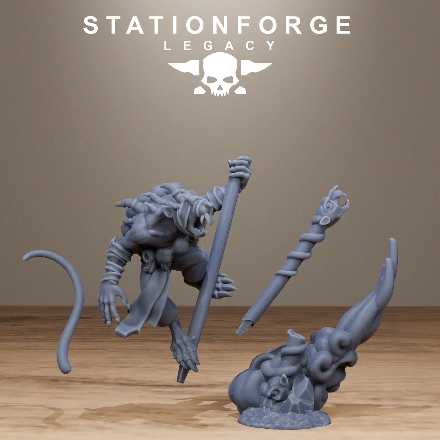 3D Printed Rotfang Monks by Stationforge Legacy Miniatures