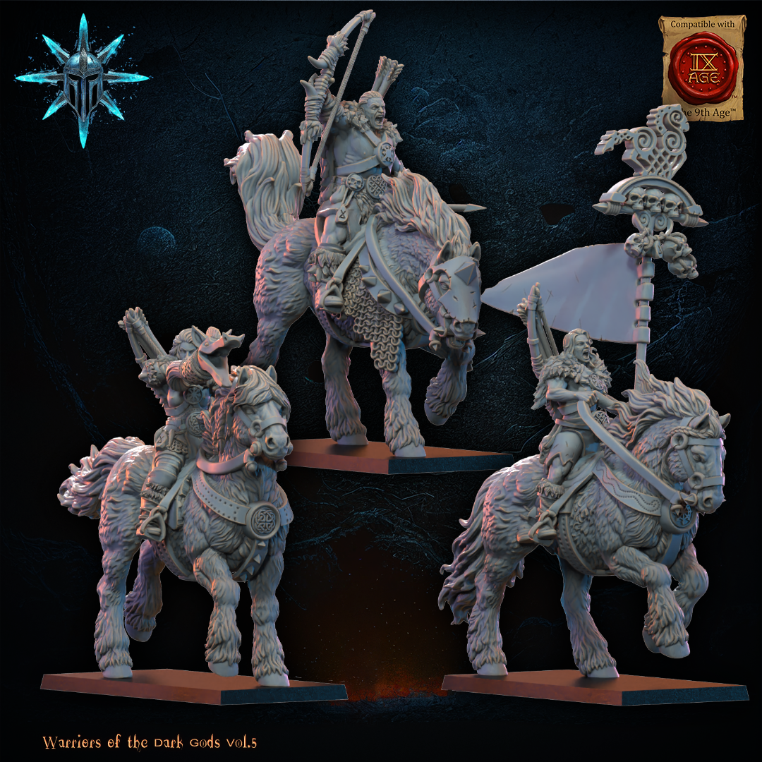3D Printed Chaos Archer Command Group by Lost Kingdom Miniatures