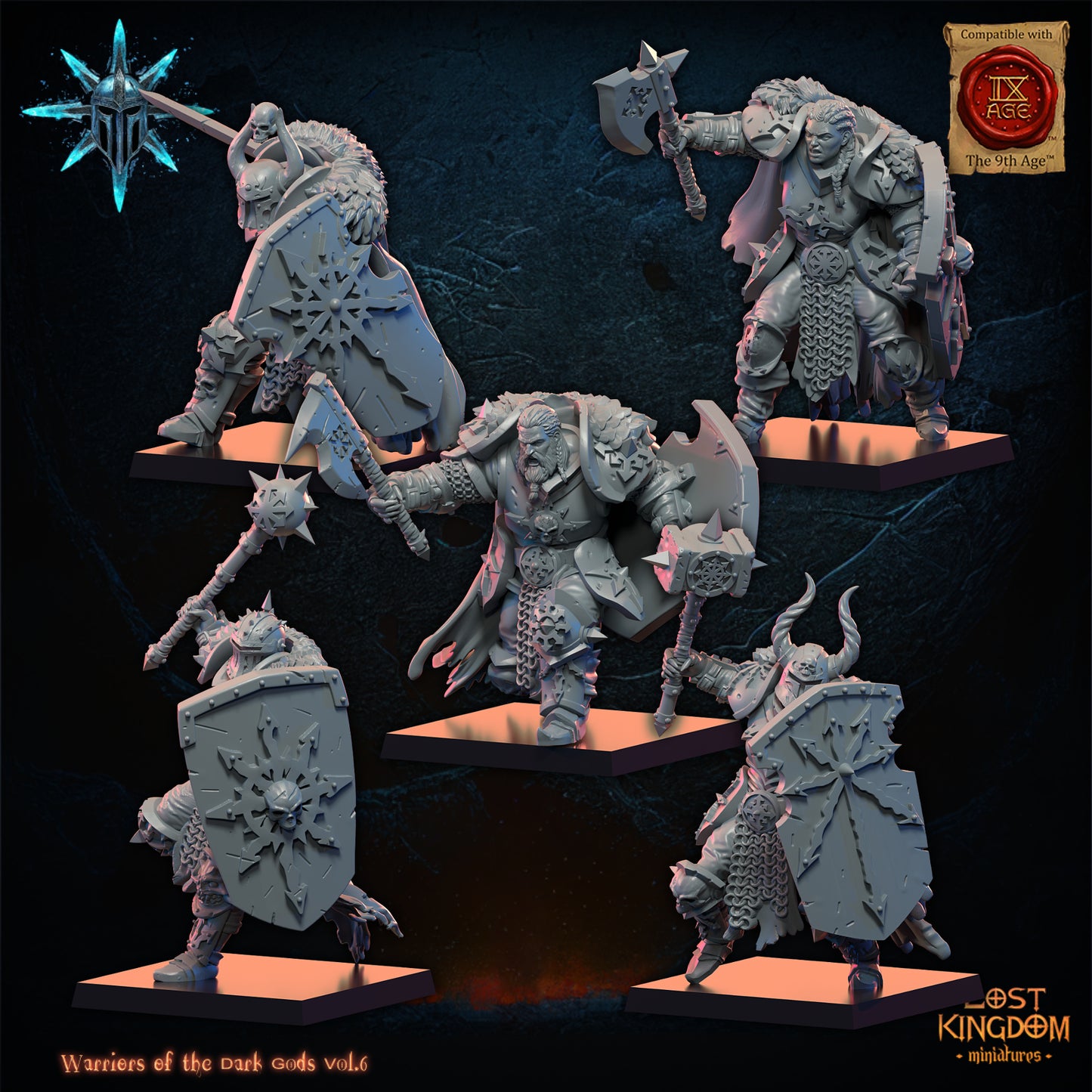 3D Printed Dark Warrior Regiment x10 by Lost Kingdom Miniatures