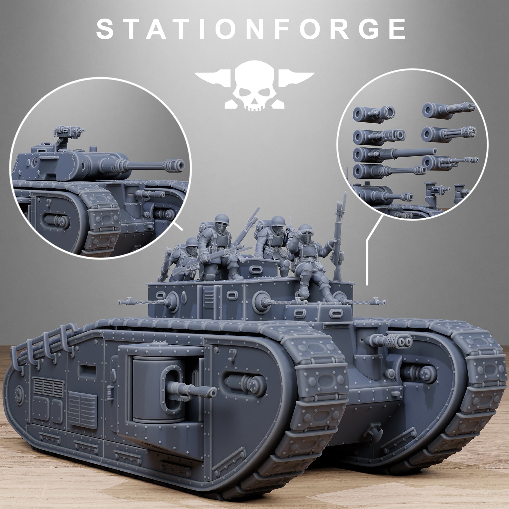 3D Printed FreeGuard Heavy Tank by Stationforge Miniatures – Last