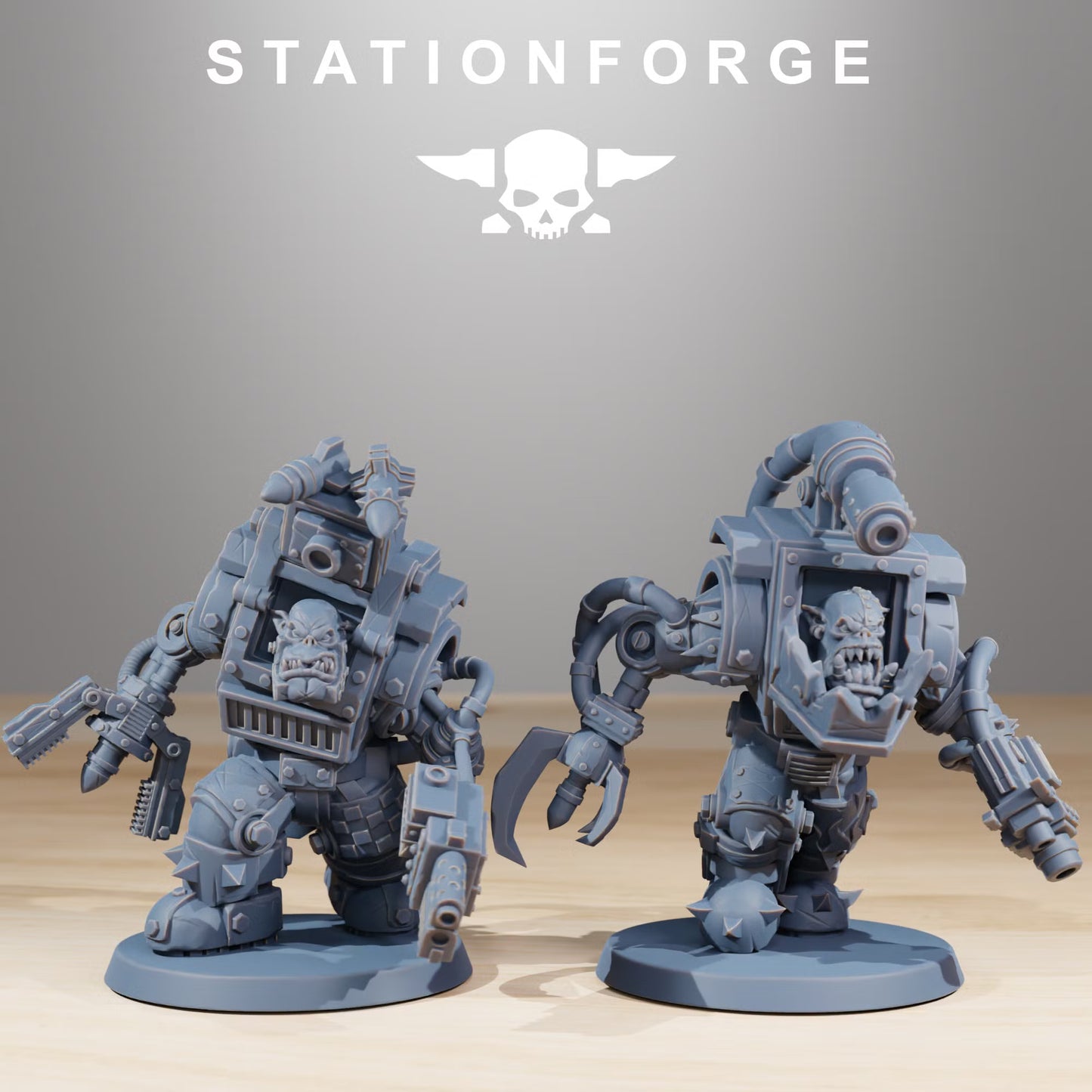 3D Printed Orkaz Steelbrutes by StationForge Miniatures