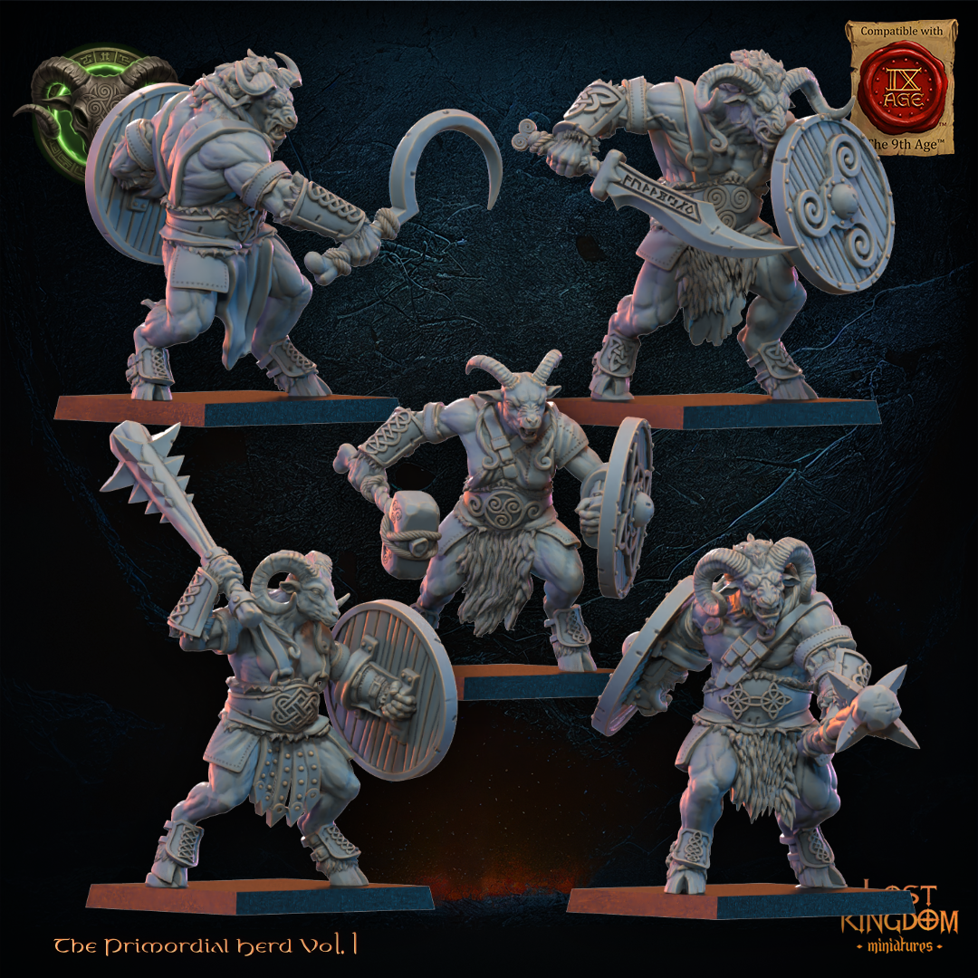 3D Printed Wildhorn Herd Regiment by Lost Kingdom Miniatures