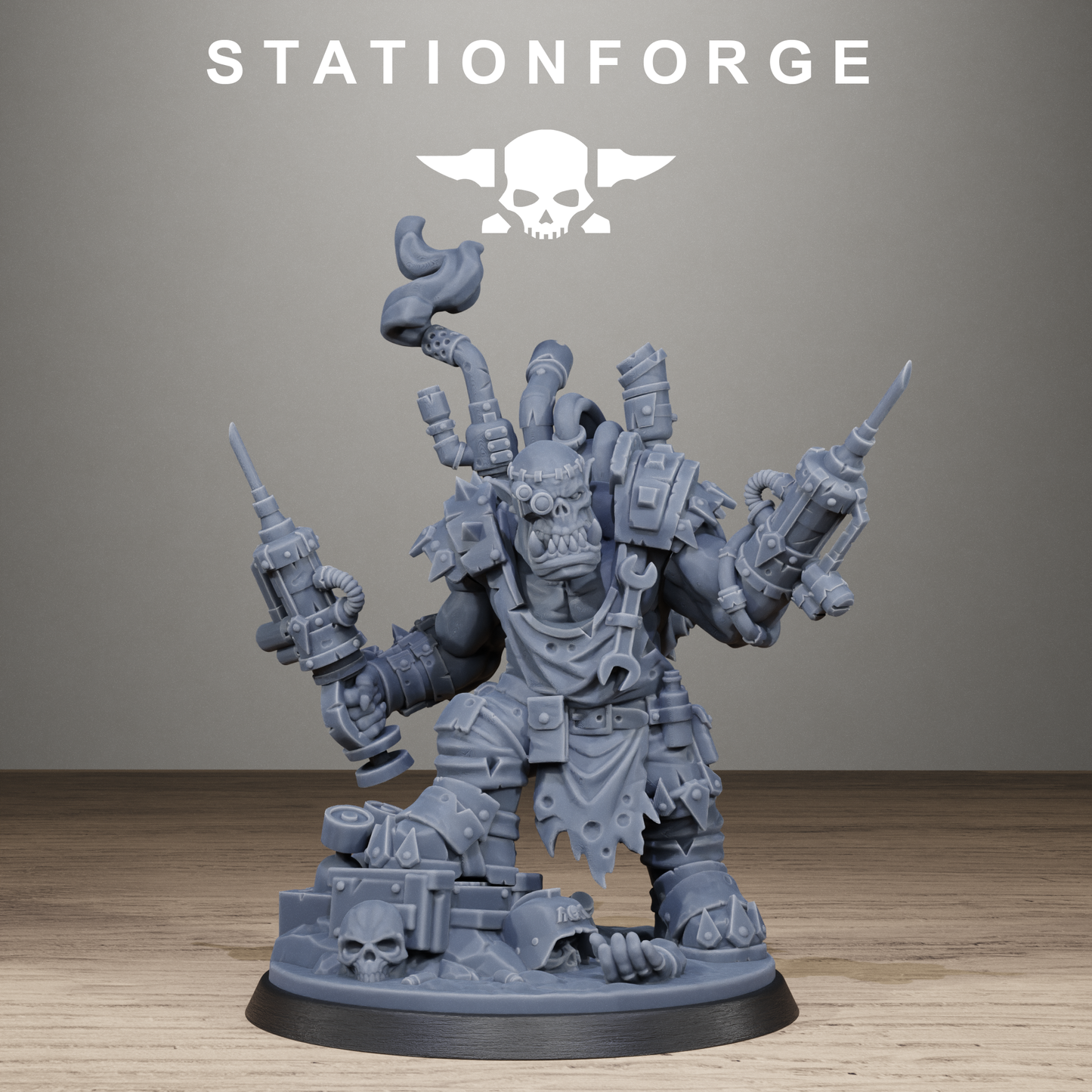 3D Printed Orkaz Mad Scientist by StationForge Miniatures