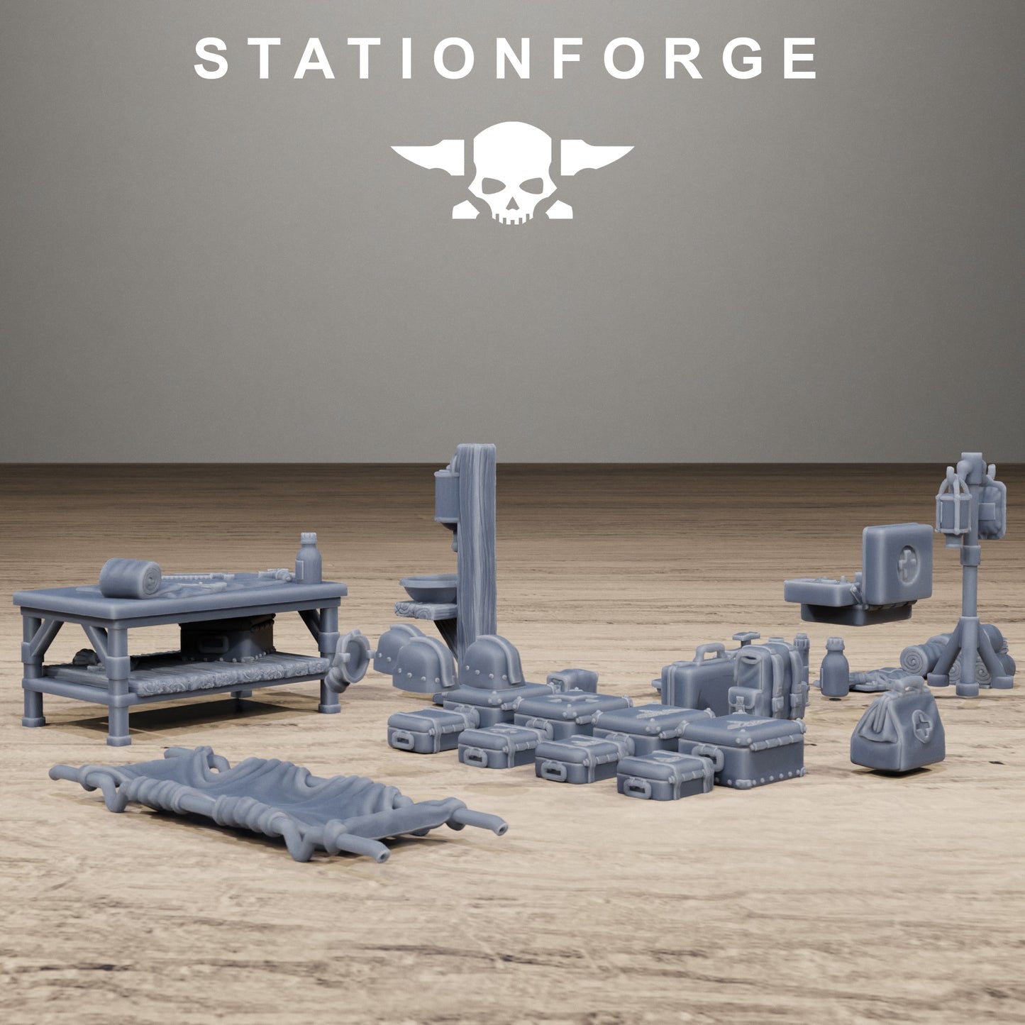 3D Printed GrimGuard Medical Bits Kit by StationForge Miniatures