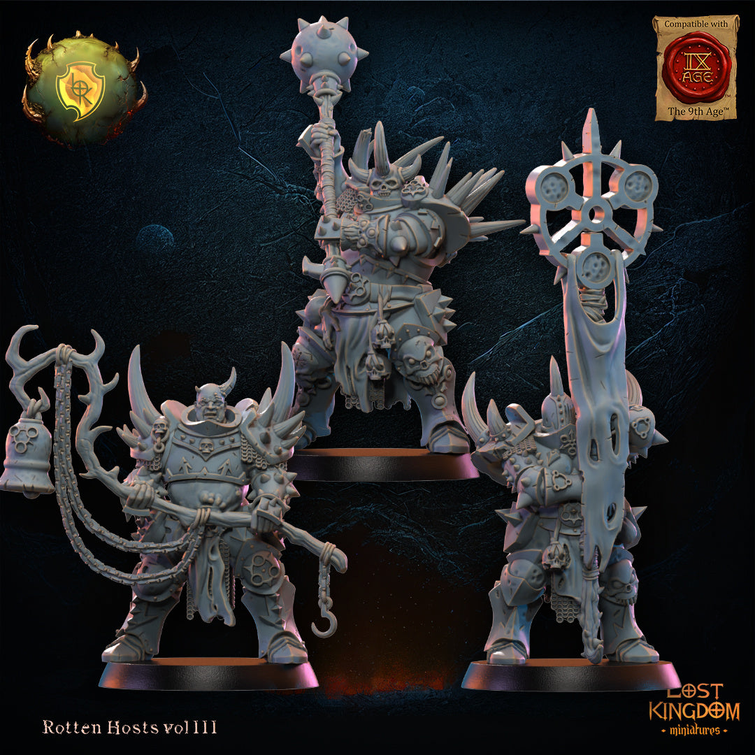 3D Printed Putrid Chosen Command Group by Lost Kingdom Miniatures