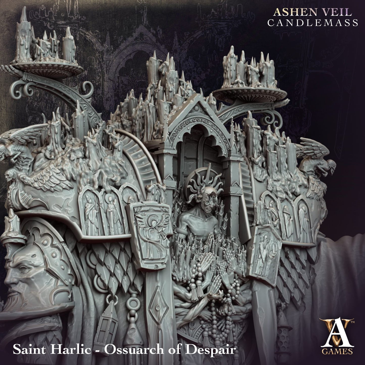 3D Printed Saint Harlic - Ossuarch of Despair by Archvillain Games