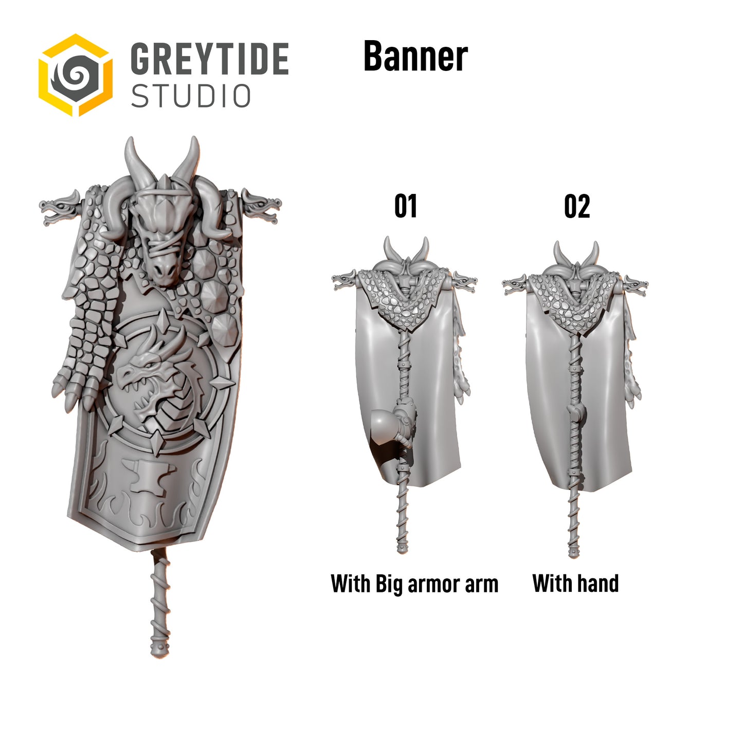 3d Printed Anvil Wardens Big Banners x2 by Greytide Studio