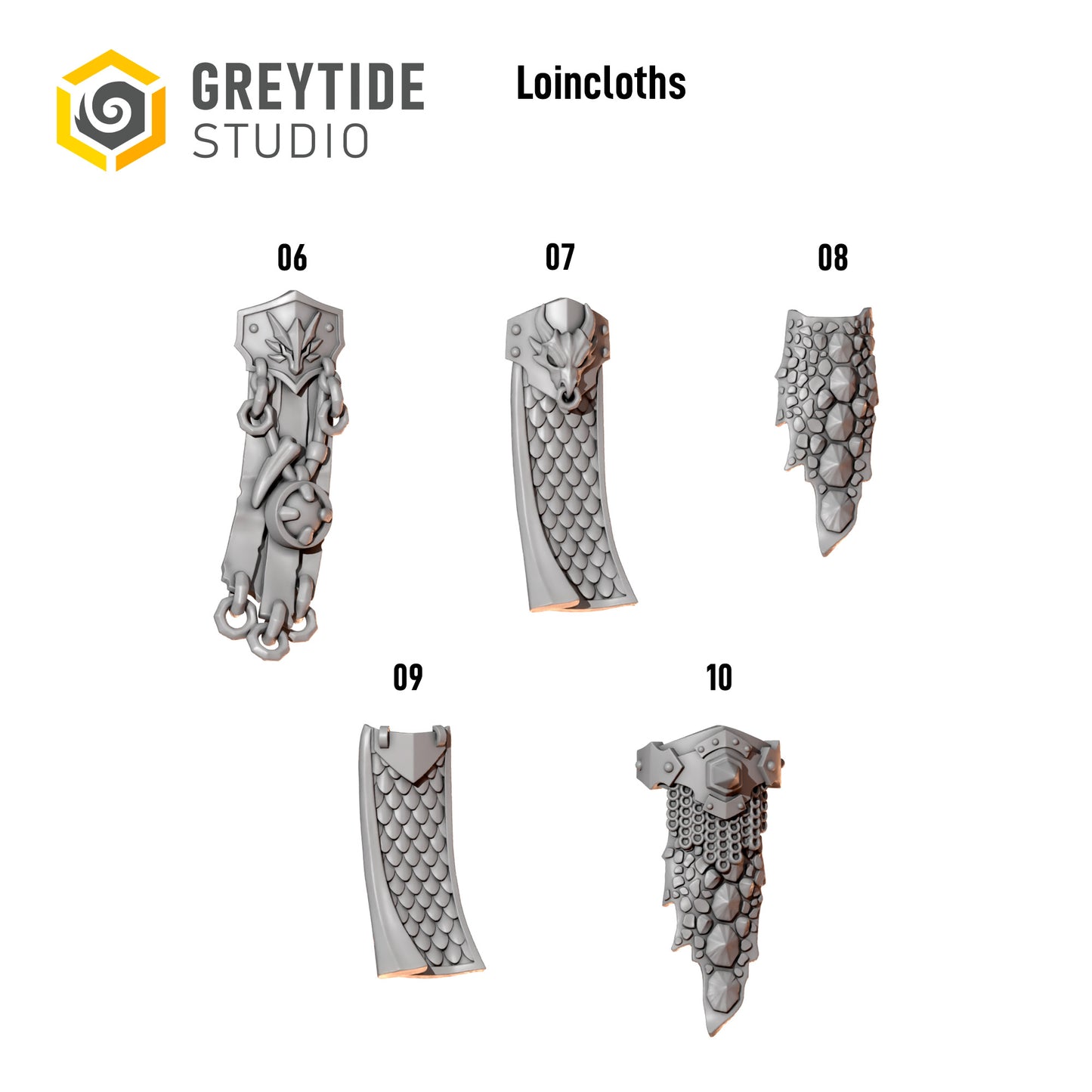 3d Printed Anvil Wardens Big Loincloths x10 by Greytide Studio