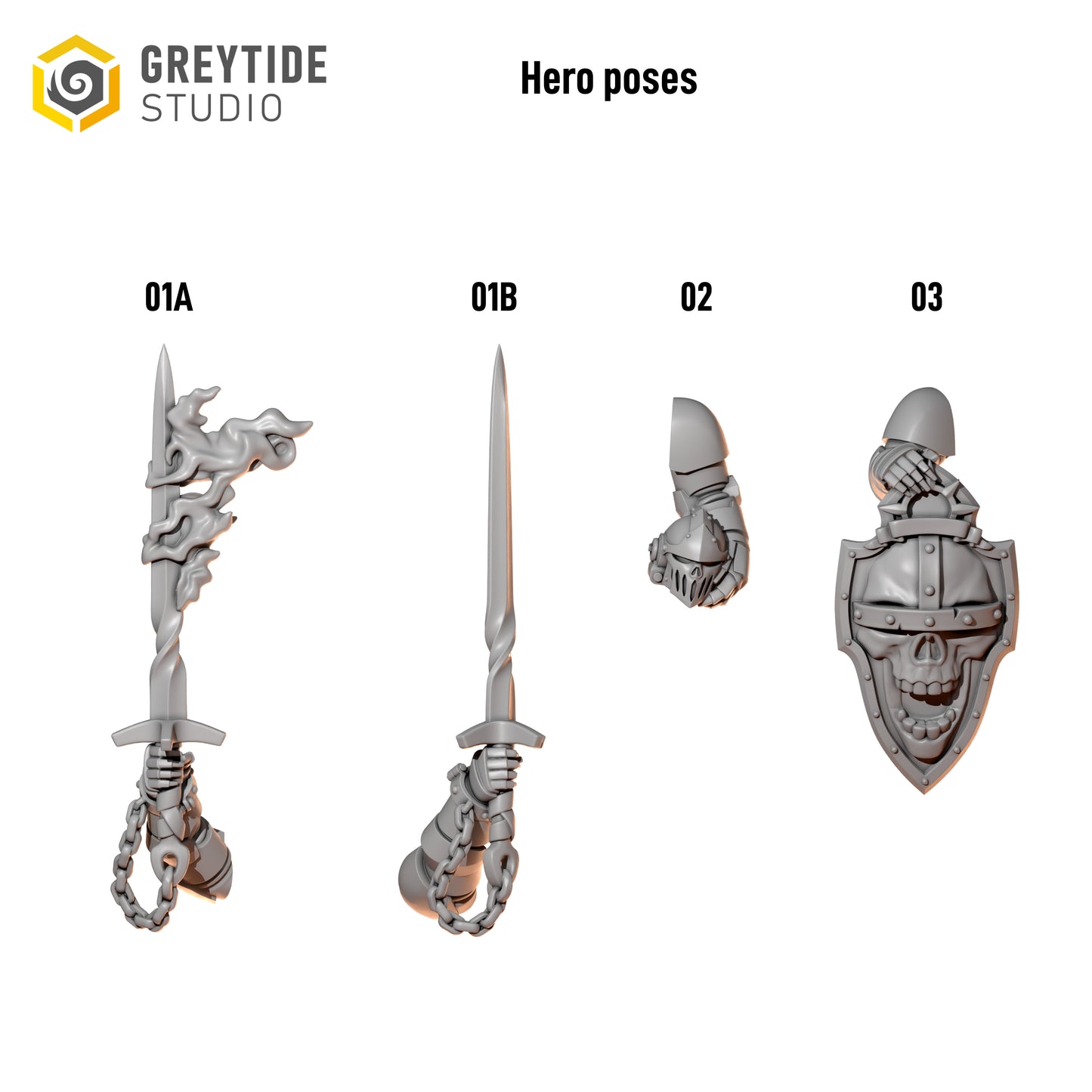 3d Printed Cursed Company Hero Upgrade Kit by Greytide Studio