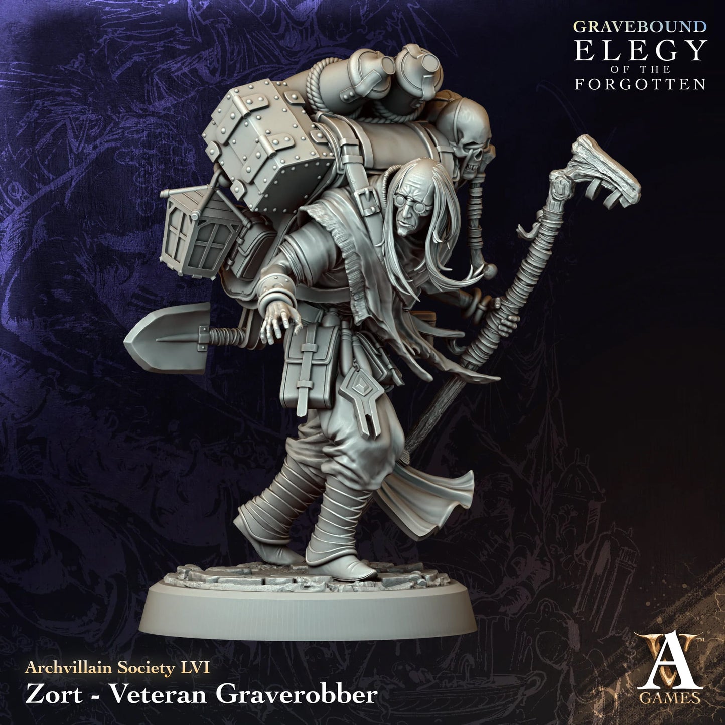 3D Printed Zort the Graverobber by Archvillain Games