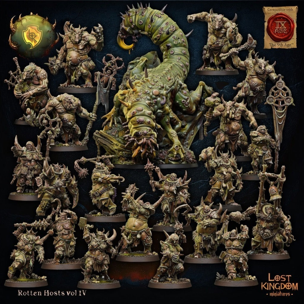 3D Printed Noxious Trolls Command Group by Lost Kingdom Miniatures