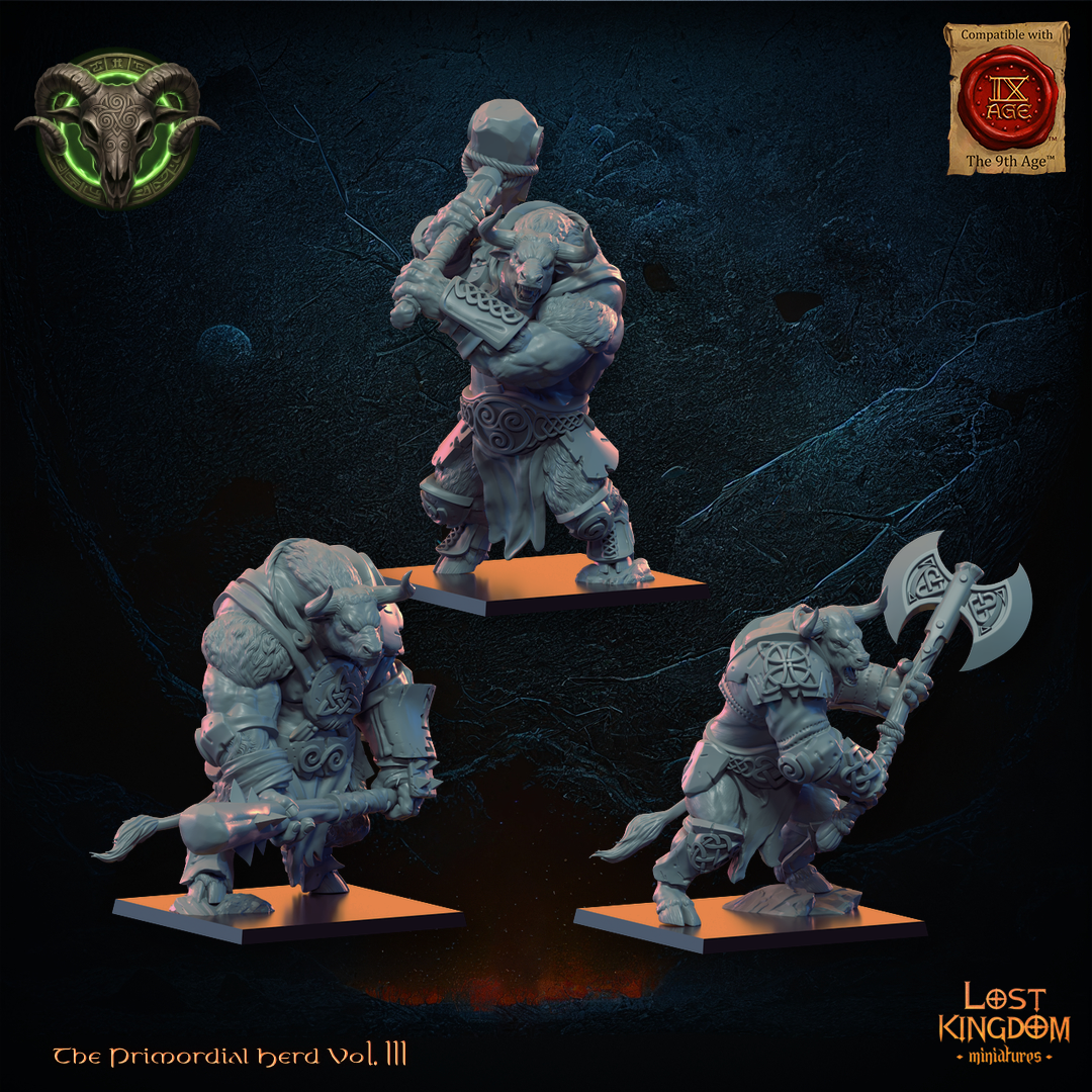 3D Printed Minotaur Unit by Lost Kingdom Miniatures