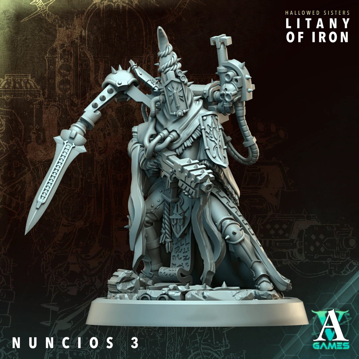 3D Printed Nuncios by Archvillain Games