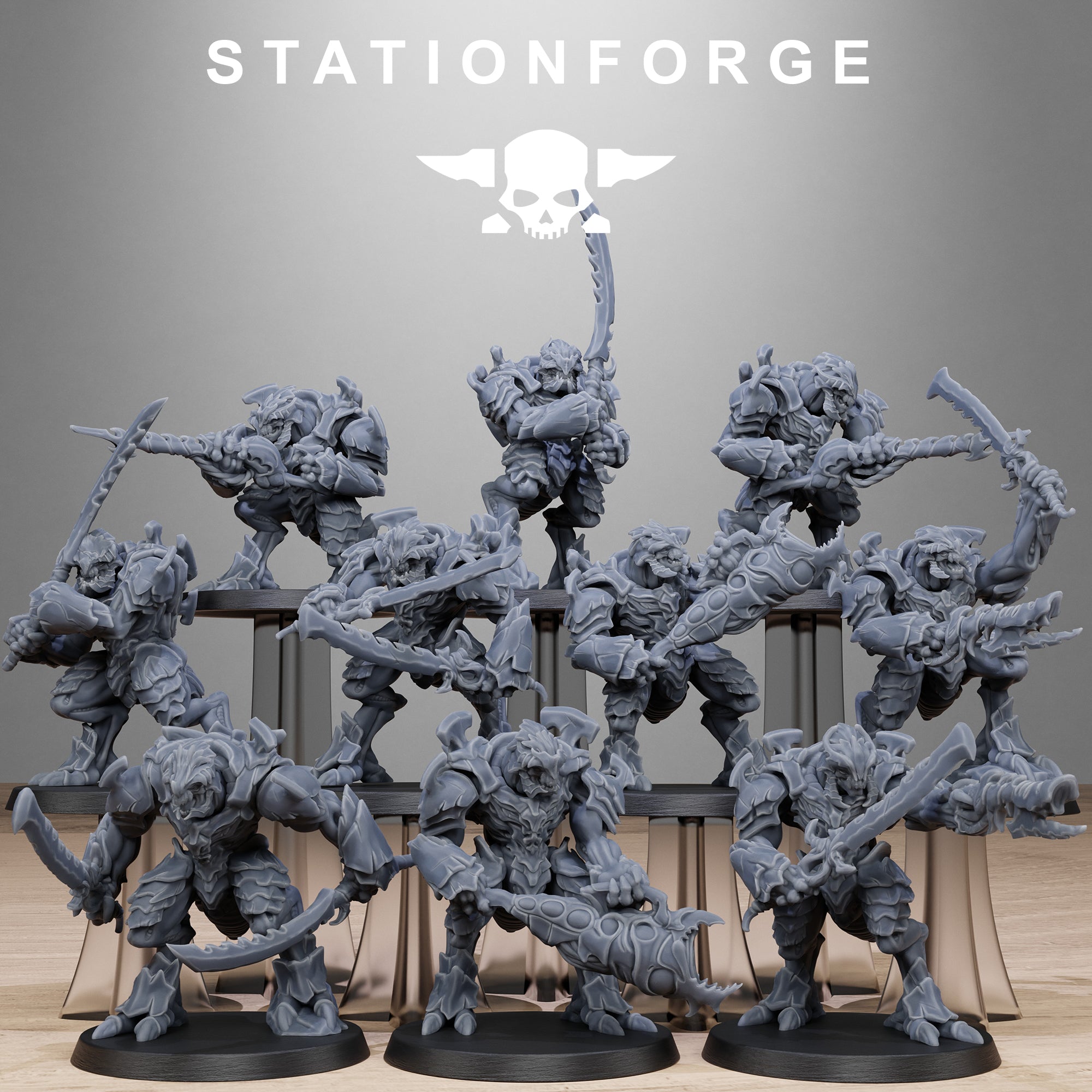 StationForge 3Dプリントミニチュア 30体 ウォーハンマー 3D Printed Xenarid Warriors x10 by StationForge Miniatures – Last