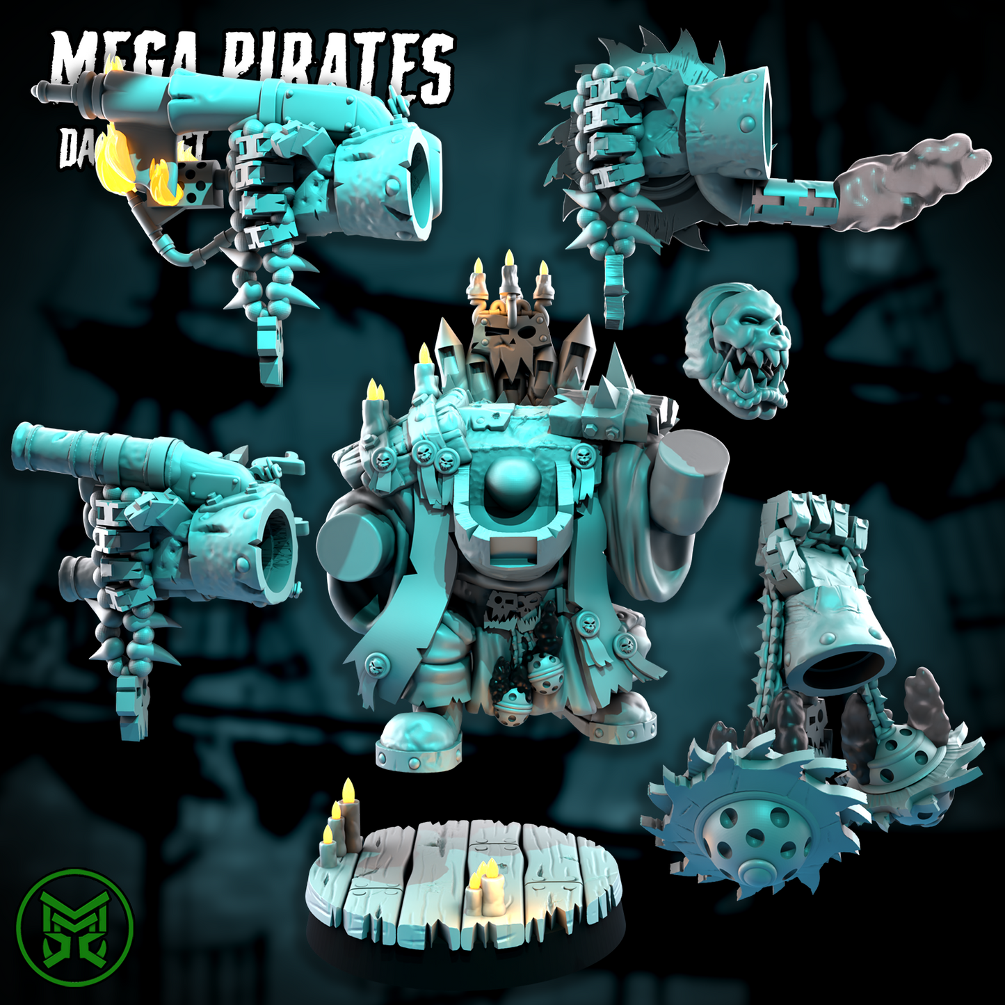 3d Printed Mega Pirate Priest by Mekka Miniatures