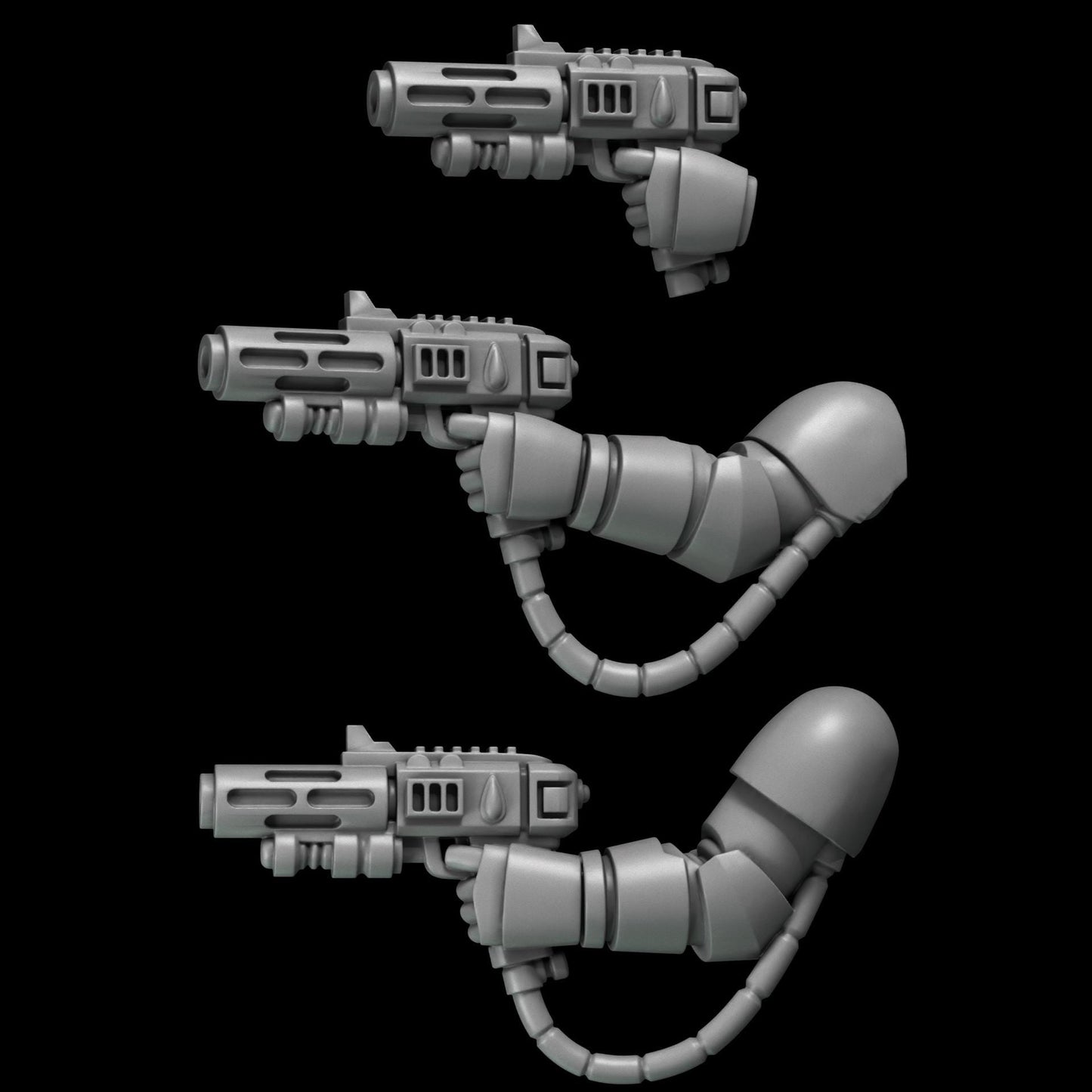 3d Printed Crimson Lords Hellfire Guns by Greytide Studio