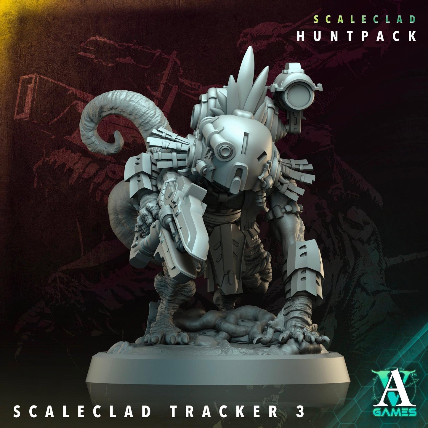 3D Printed Scaleclad Trackers by Archvillain Games