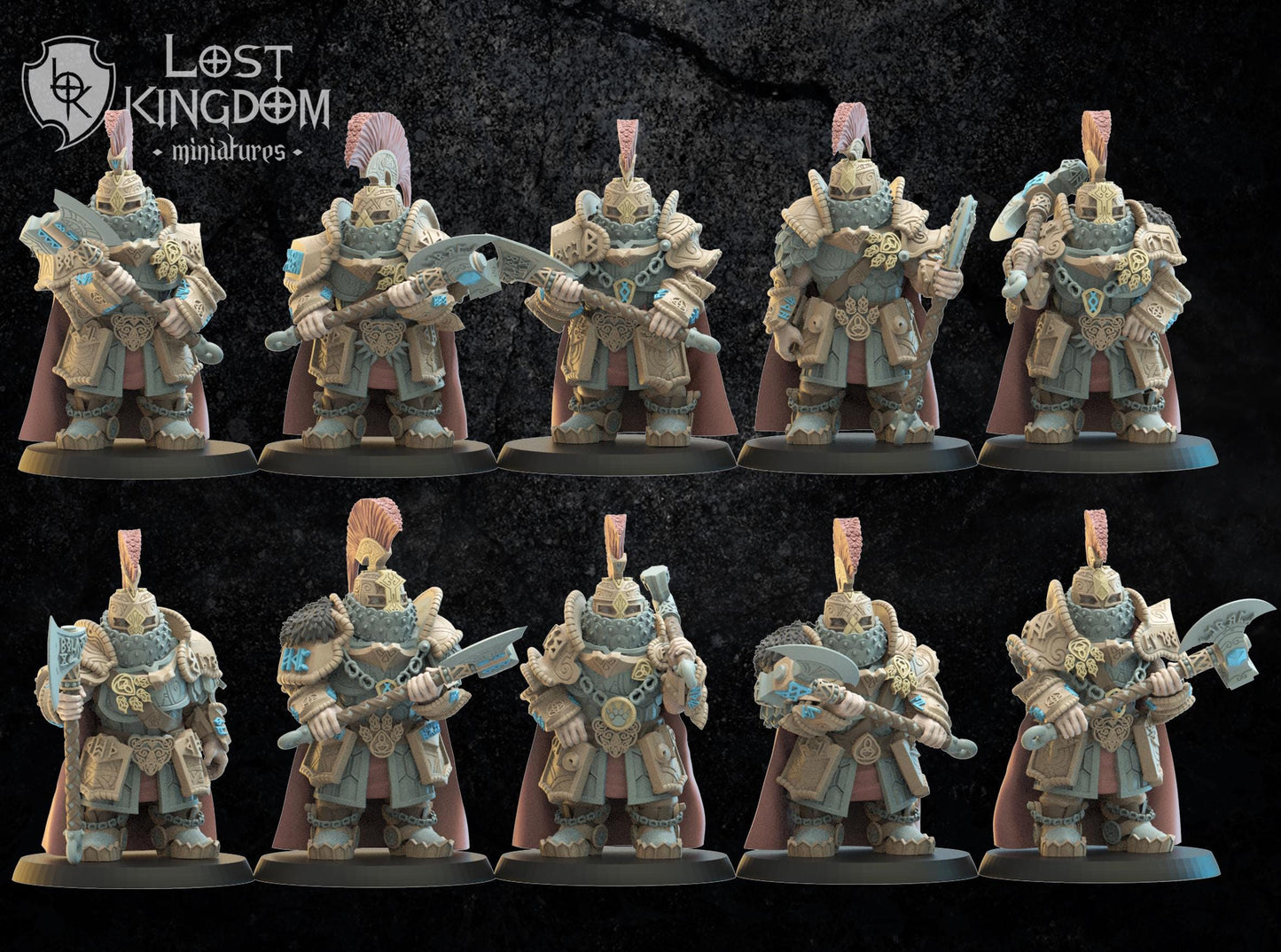 3d Printed Dwarf Magyabor Guard by Lost Kingdom Miniatures