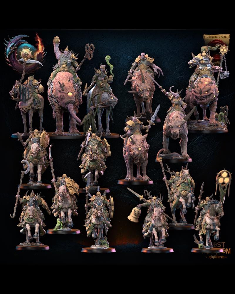 3D Printed Diseased Knights x5 by Lost Kingdom Miniatures