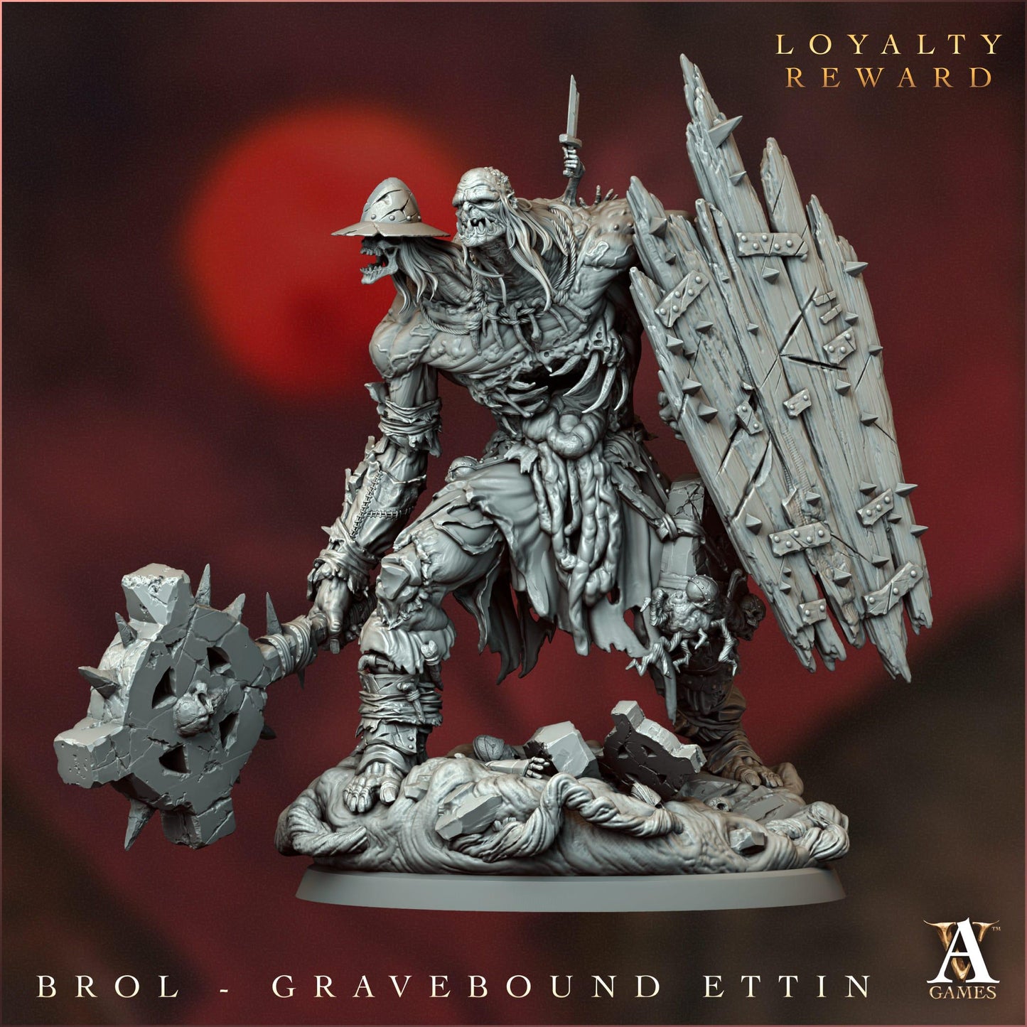 3D Printed Brol the Gravebound by Archvillain Games