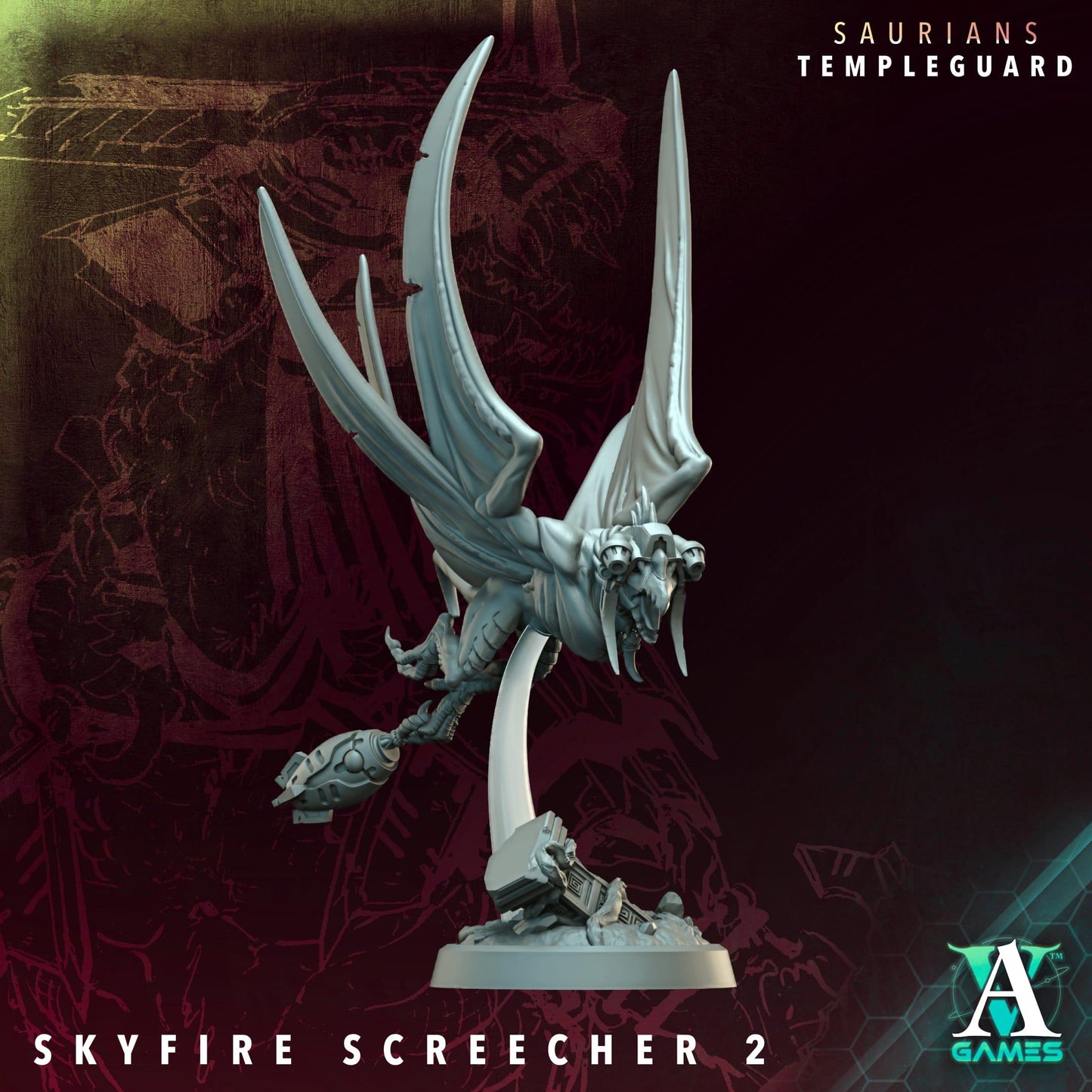 3D Printed Skyfire Screechers by Archvillain Games