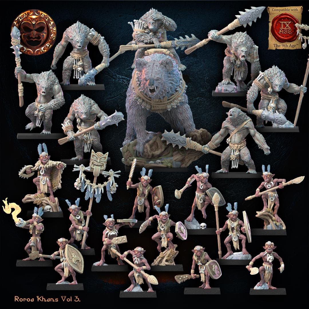 3D Printed Maero Unit Regiment by Lost Kingdom Miniatures