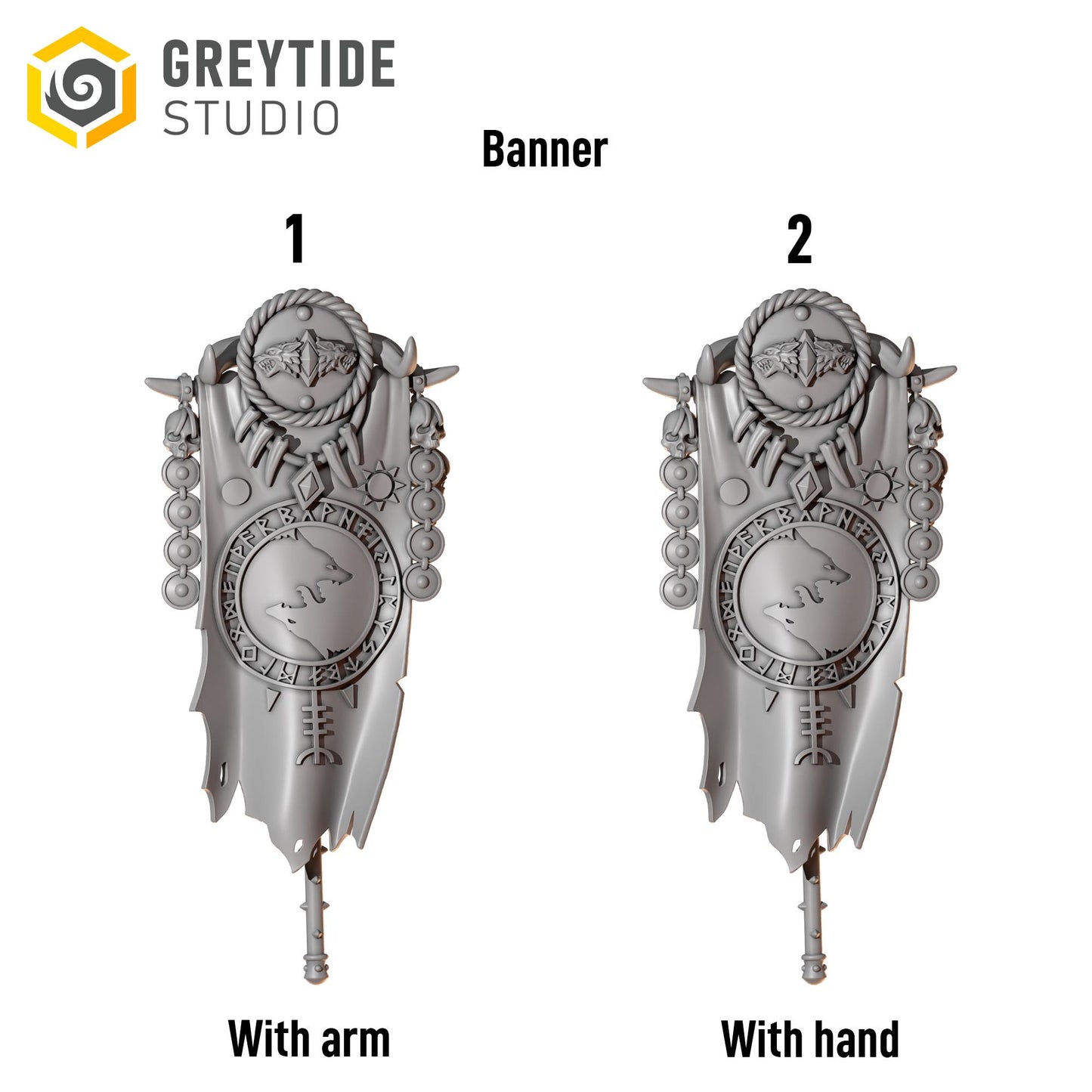 3d Printed Primal Hounds Banners by Greytide Studio