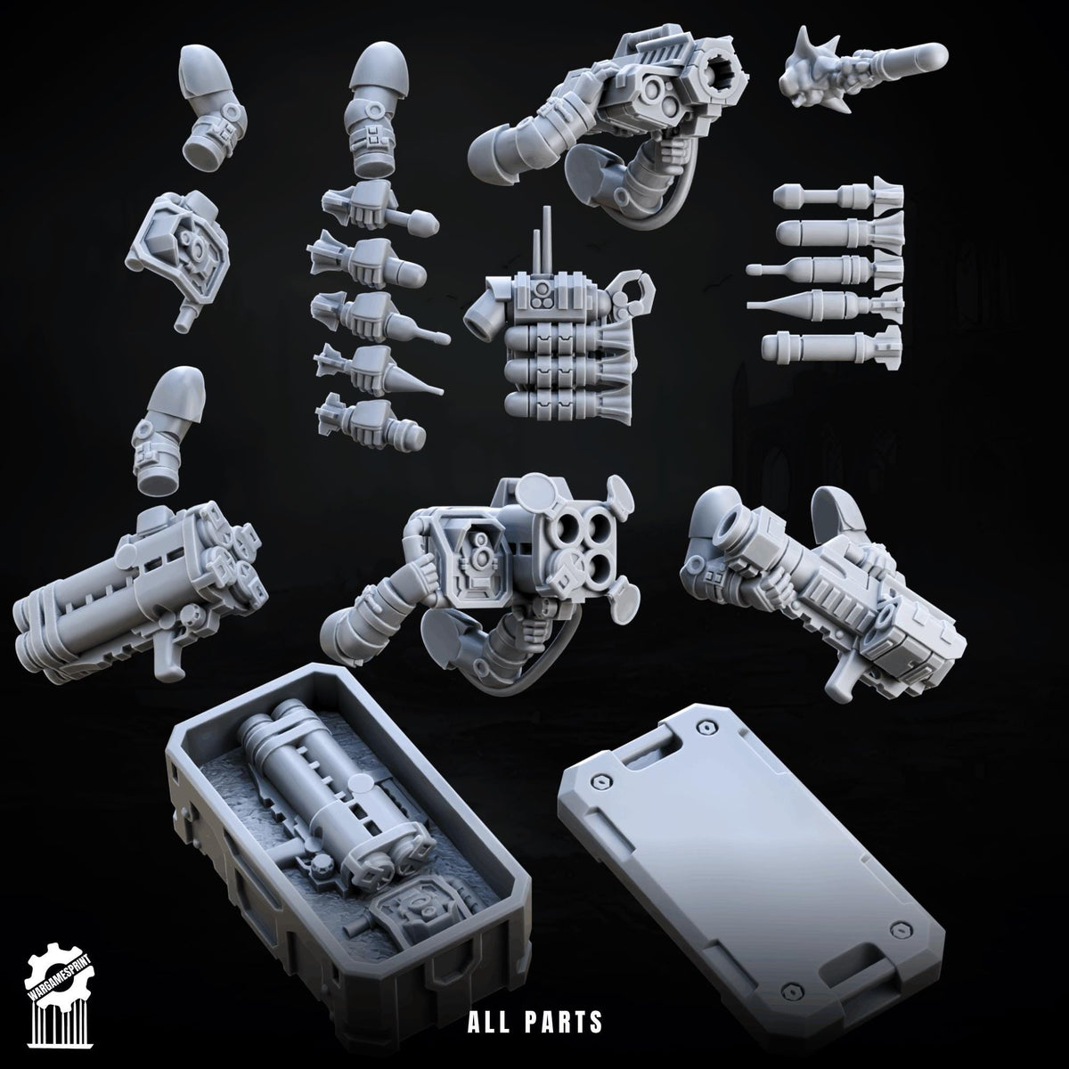3d Printed Marine Missile Launcher Kit Kit by Wargames Print