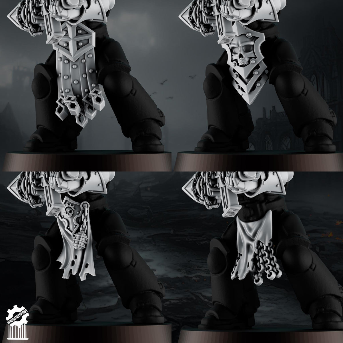 3d Printed Marine Crusader Loincloths x10 by Wargames Print