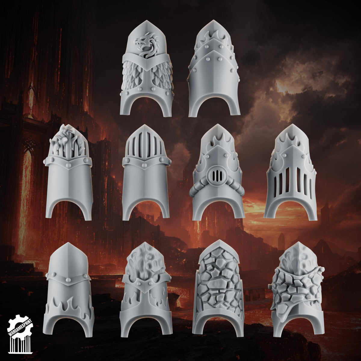 3d Printed Emberforge Greaves x10 by Wargames Print