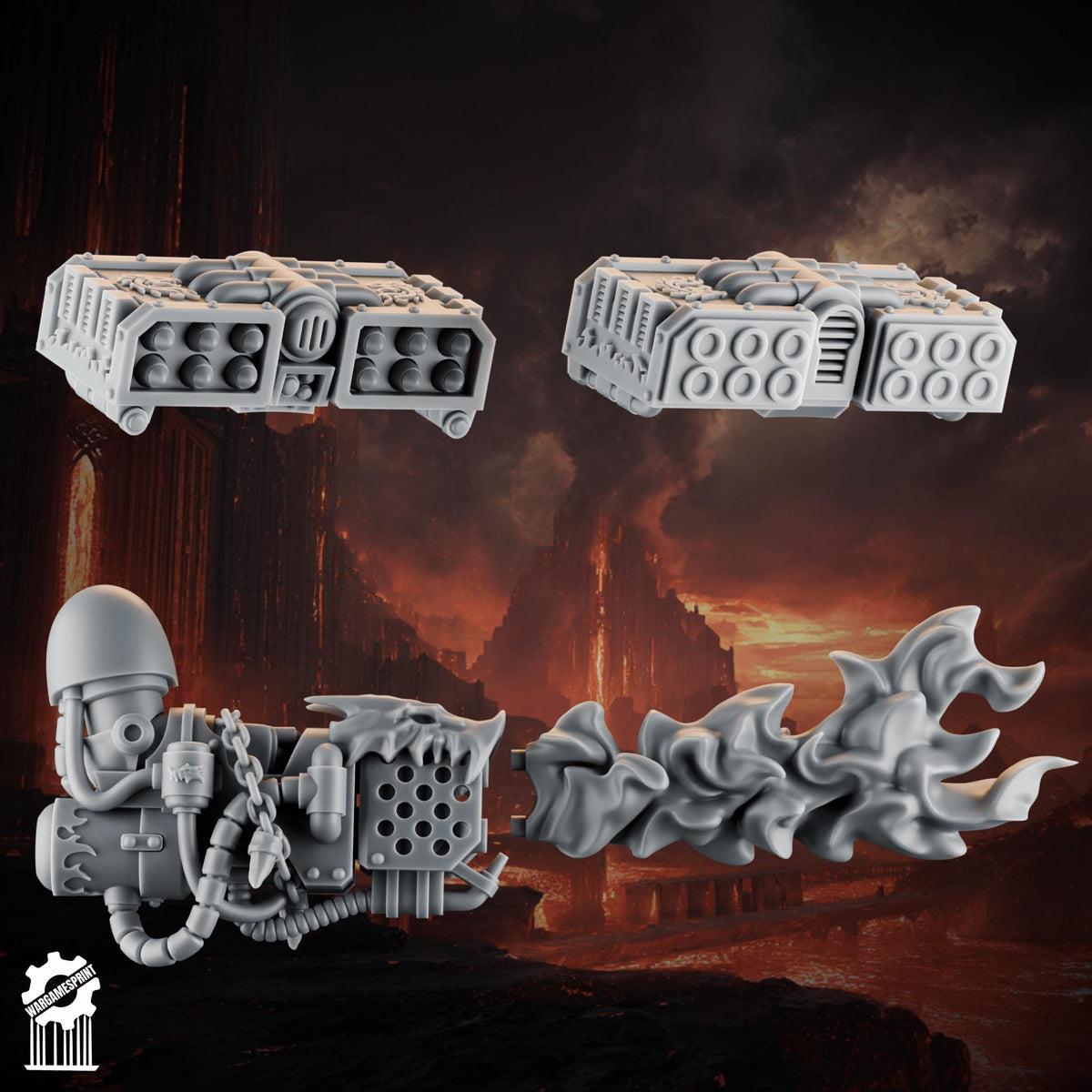 3d Printed Emberforge Heavy Armor Weapons by Wargames Print