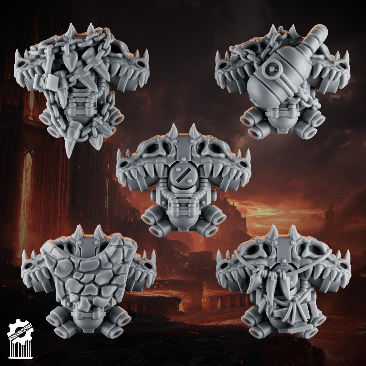 3d Printed Emberforge Backpacks Set 2 x10 by Wargames Print