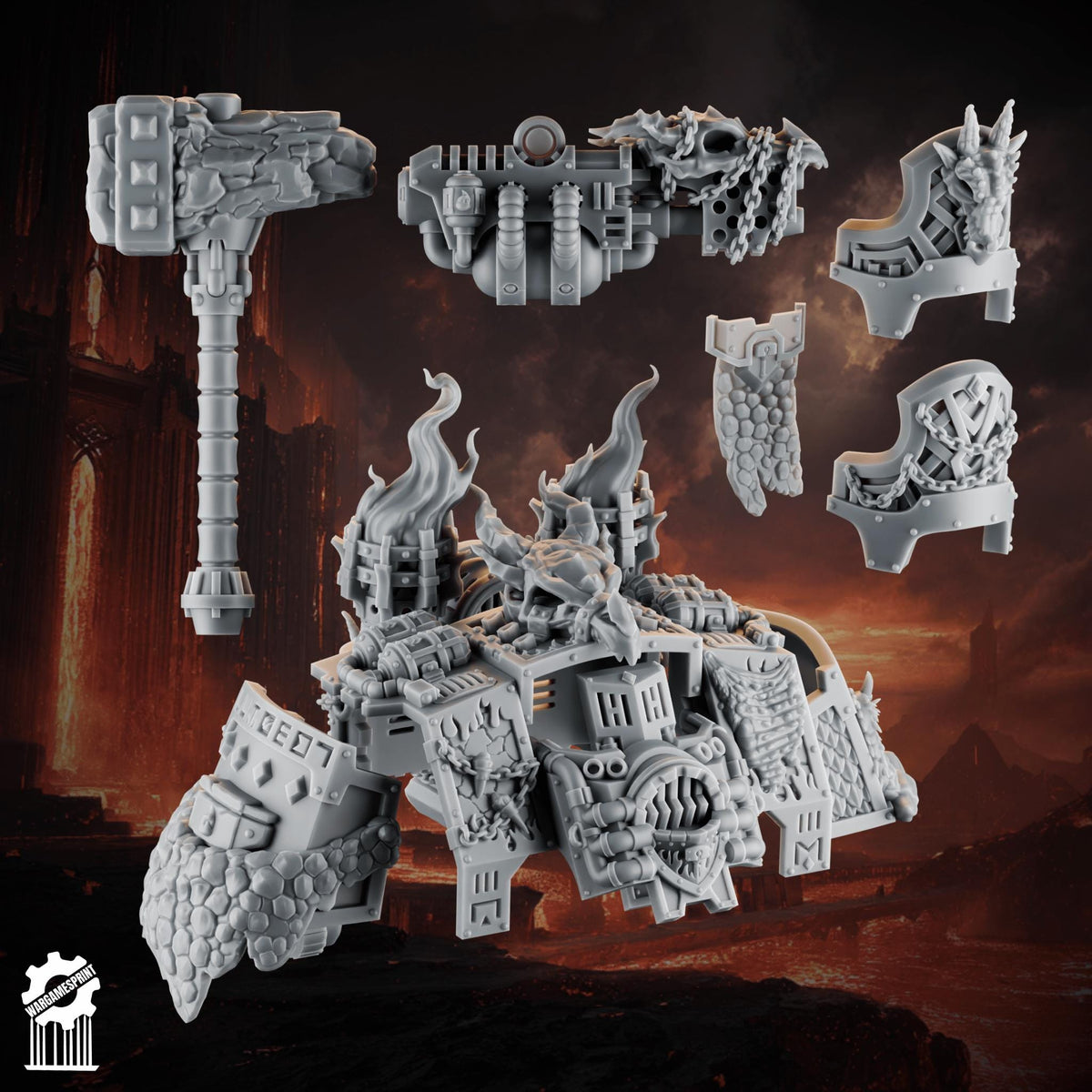 3d Printed Emberforge Ancient Armor Upgrade Kit by Wargames Print