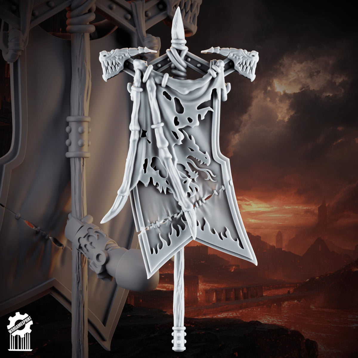 3d Printed Emberforge Big Banners by Wargames Print