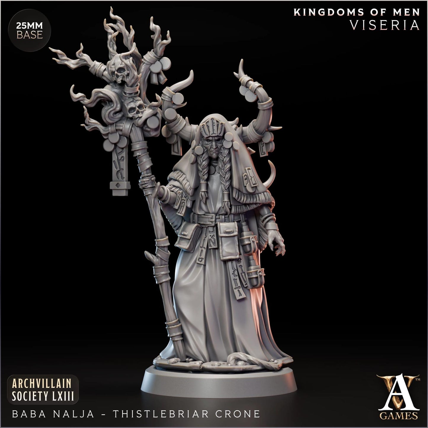 3D Printed Baba Nalja - Thistlebriar Crone by Archvillain Games