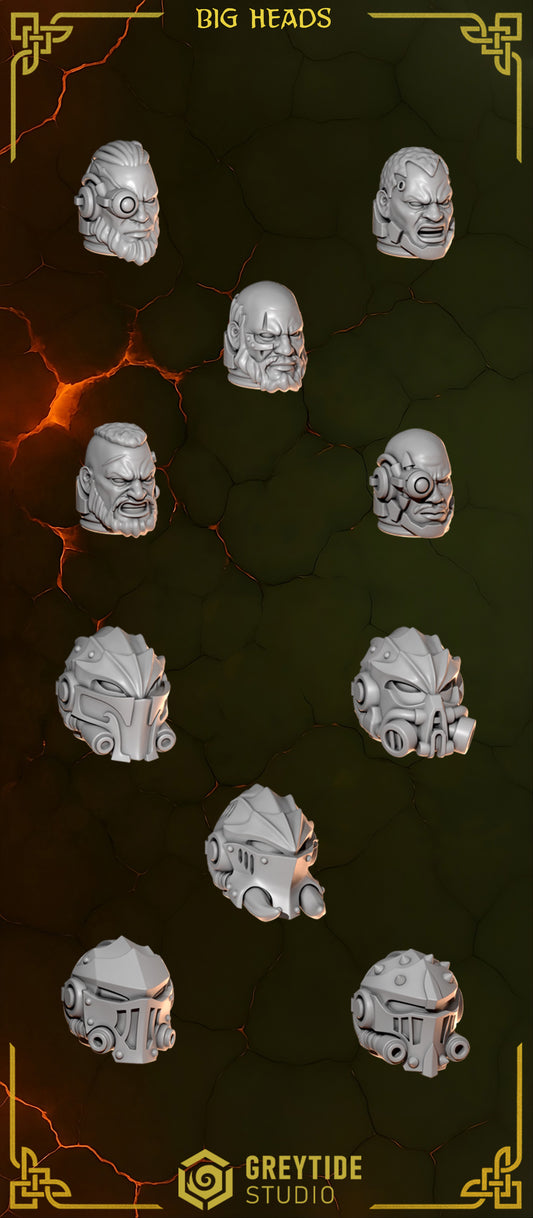 3d Printed Anvil Wardens Big Heads x10 by Greytide Studio