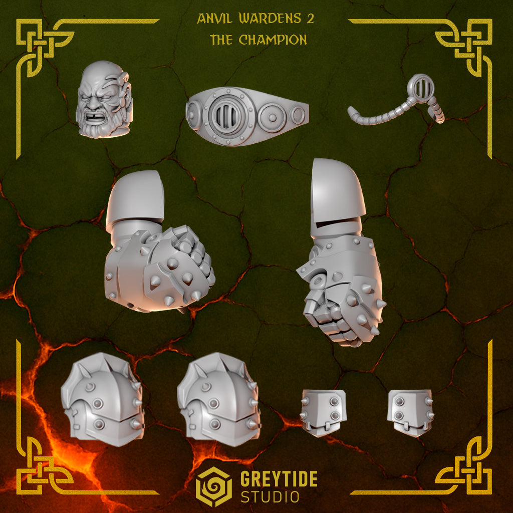 3d Printed Anvil Wardens Champion Hero Upgrade Kit by Greytide Studio