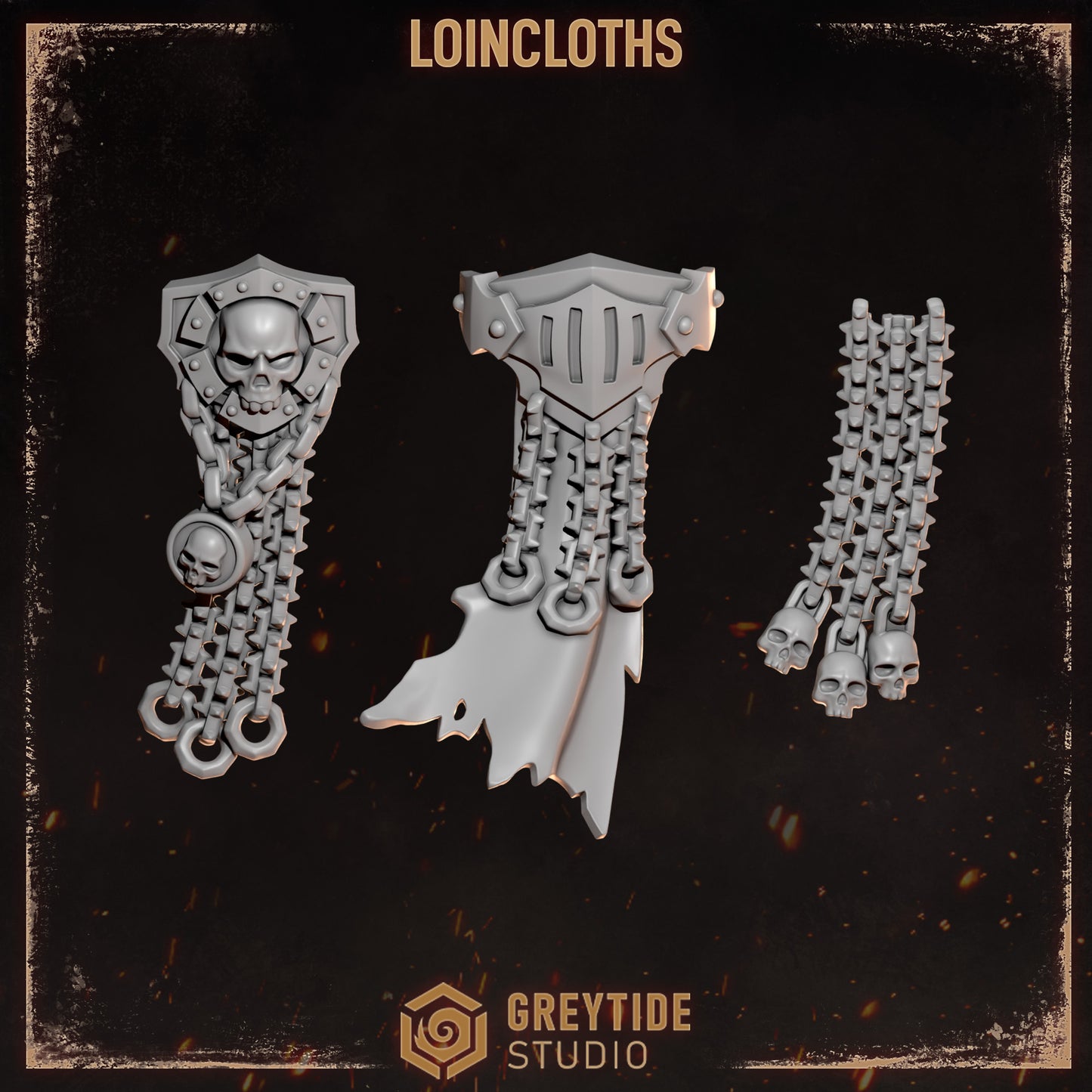 3d Printed Cursed Company Loincloths x9 by Greytide Studio