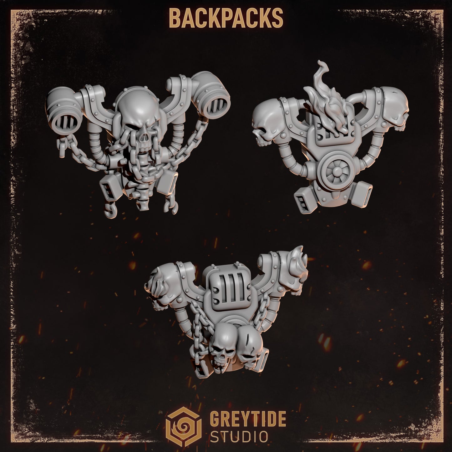3d Printed Cursed Company Backpacks x9 by Greytide Studio