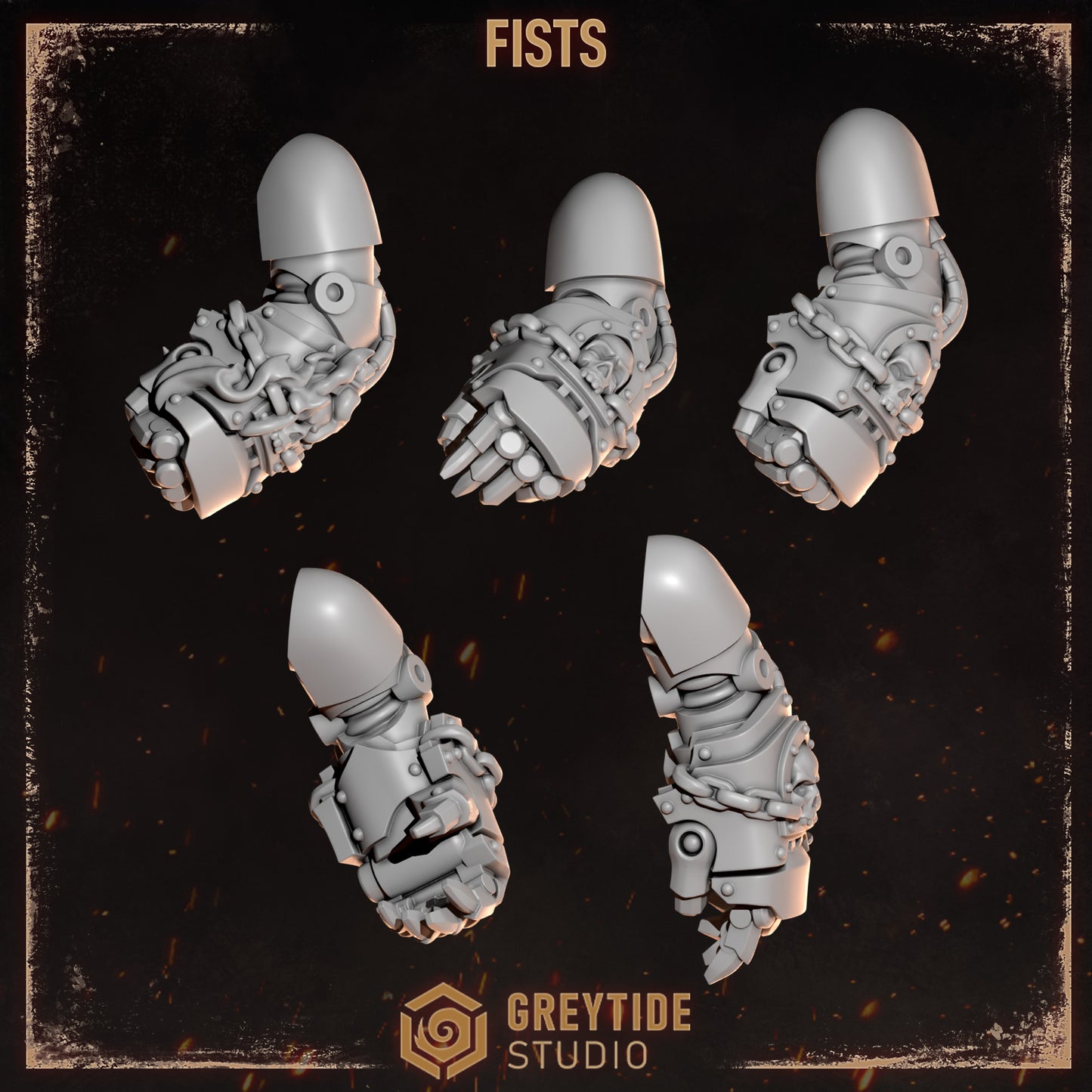 3d Printed Cursed Company Fists by Greytide Studio