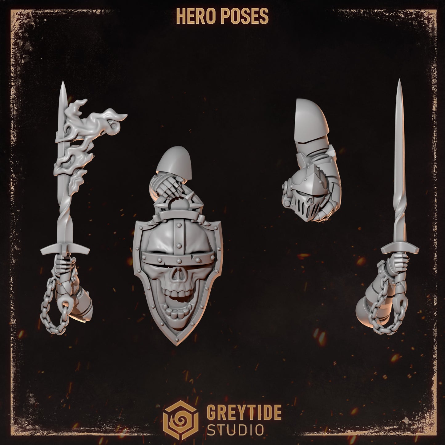 3d Printed Cursed Company Hero Upgrade Kit by Greytide Studio