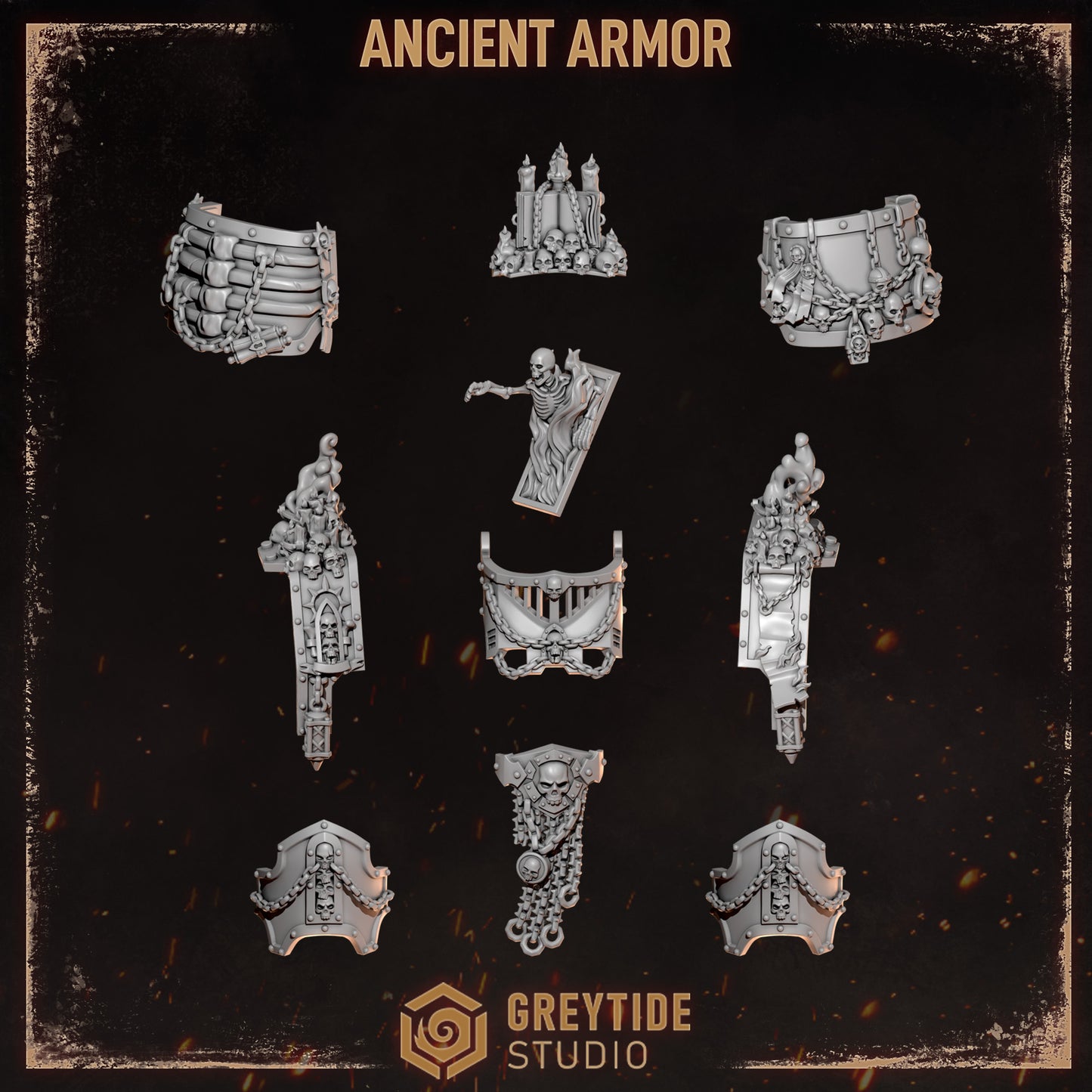 3d Printed Cursed Company Ancient Armor Upgrade Kit by Greytide Studio
