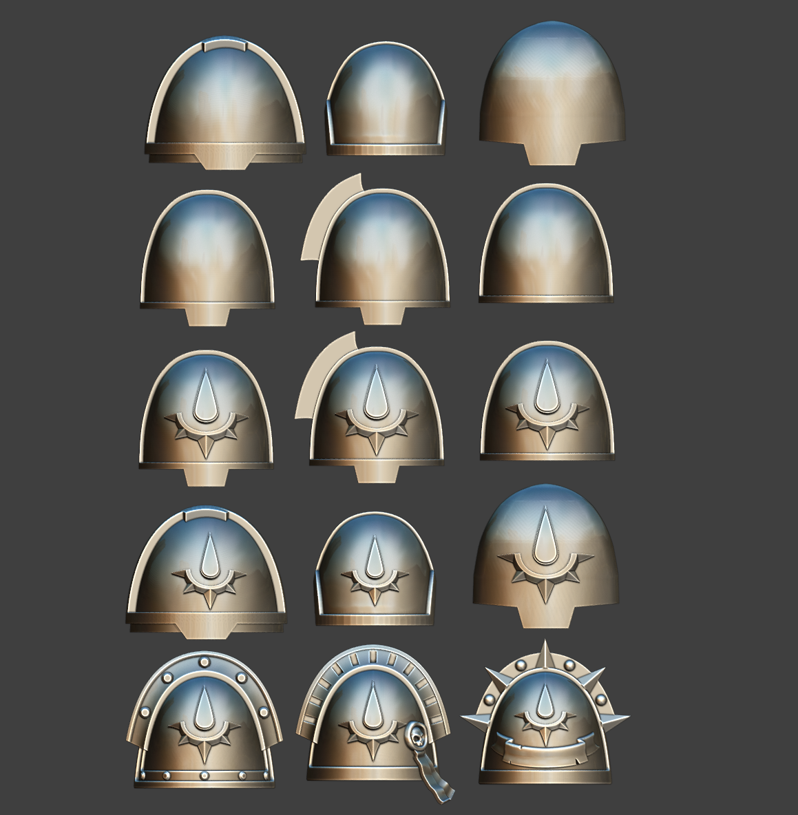 3D Printed Aurelia Tempris Radiant Sons Shoulderpads #2
