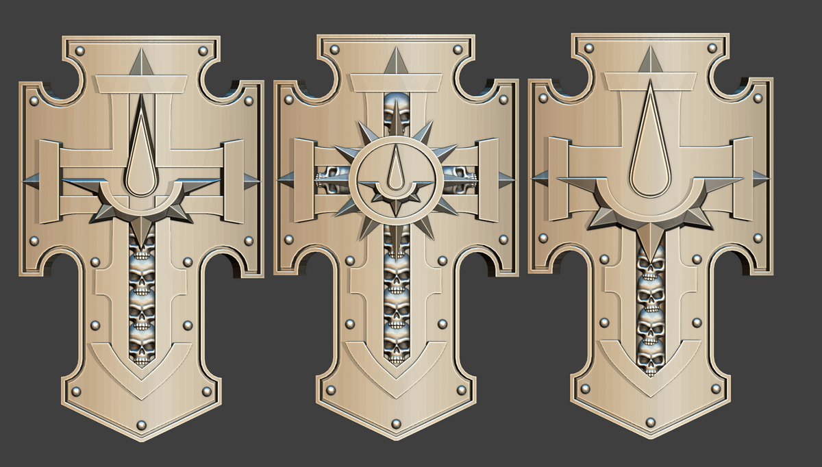 3D Printed Aurelia Tempris Radiant Sons Swords and Shields