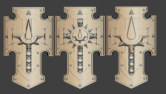 3D Printed Aurelia Tempris Radiant Sons Swords and Shields