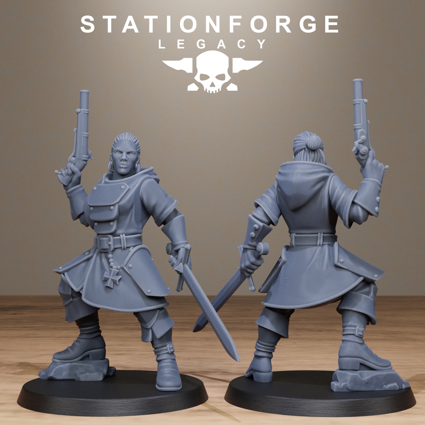 3D Printed Thorncrest Hunter Sisters by StationForge Miniatures