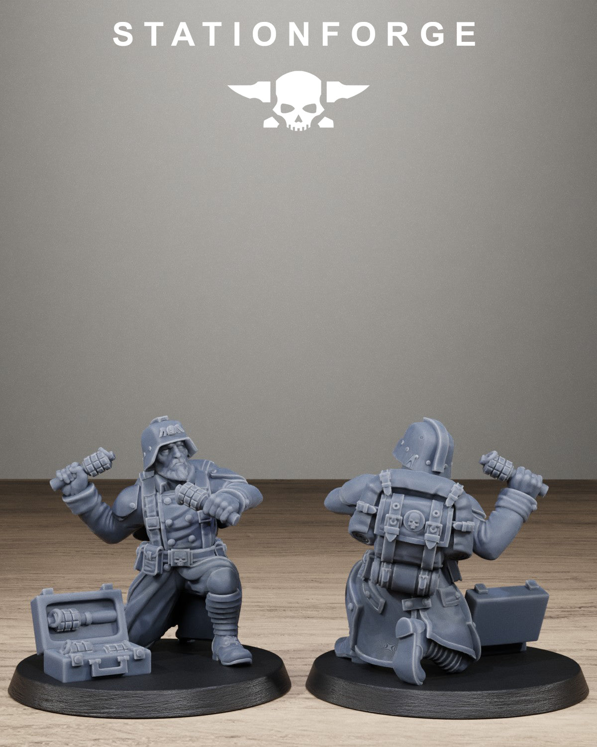 3D Printed GrimGuard Trench Raiders by StationForge Miniatures